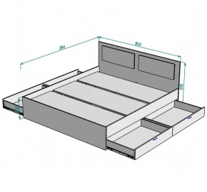 Кровать Ольга L36 (1800) 4 ящика в Миассе - miass.mebel24.online | фото 2