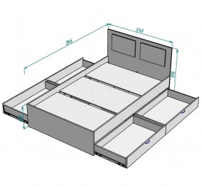 Кровать Ольга L37 (1200) 4 ящика в Миассе - miass.mebel24.online | фото 2