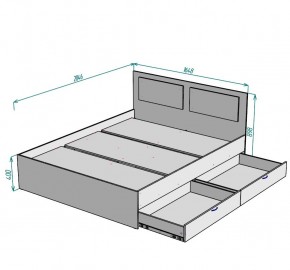 Кровать Ольга L39 (1600) 2 ящика в Миассе - miass.mebel24.online | фото 2