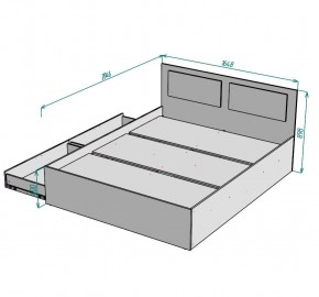 Кровать Ольга L40 (1600) 2 ящика в Миассе - miass.mebel24.online | фото 2