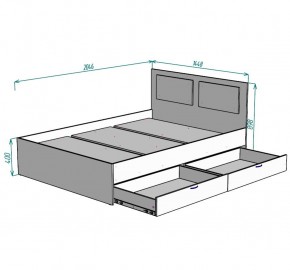 Кровать Ольга L41 (1400) 2 ящика в Миассе - miass.mebel24.online | фото 2