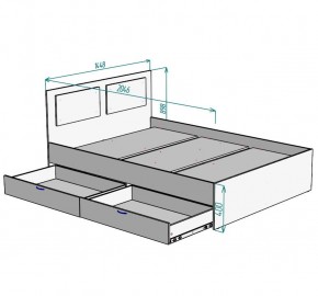 Кровать Ольга L42 (1400) 2 ящика в Миассе - miass.mebel24.online | фото 5