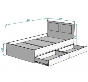 Кровать Ольга L45 (1200) 2 ящика в Миассе - miass.mebel24.online | фото 2