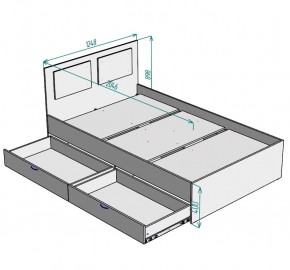 Кровать Ольга L46 (1200) 2 ящика в Миассе - miass.mebel24.online | фото 2