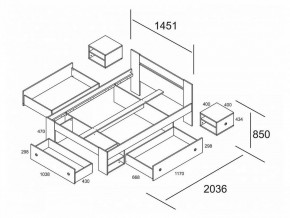 Кровать полутораспальная Стелла 140 СТЛ.132.07М в Миассе - miass.mebel24.online | фото 2