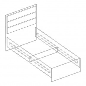 Кровать "Милана" с мягкой спинкой БЕЗ основания 900х2000 в Миассе - miass.mebel24.online | фото 2