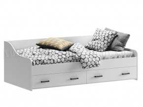 ВЕГА NEW Кровать 900 с настилом ЛДСП (Белый глянец/белый) в Миассе - miass.mebel24.online | фото