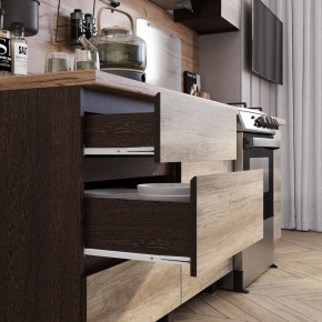 Кухня Энигма 1.6 м (венге/дуб каньон) в Миассе - miass.mebel24.online | фото 2