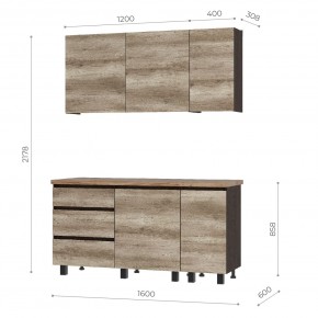 Кухня Энигма 1.6 м (венге/дуб каньон) в Миассе - miass.mebel24.online | фото 5