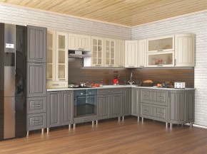 Кухня модульная Луксор серый-кремовый в Миассе - miass.mebel24.online | фото 4