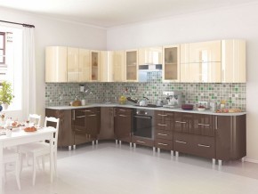 Кухня Танго модульная шоколад-ваниль в Миассе - miass.mebel24.online | фото 1
