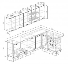 Кухня угловая Трансильвания 2600х1600 мм (Стол. 38 мм) в Миассе - miass.mebel24.online | фото 2