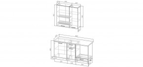 Кухонный гарнитур Белый Глянец 1600 h950 (Стол. 38мм) в Миассе - miass.mebel24.online | фото 2