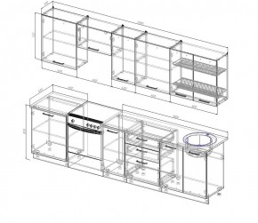 Кухонный гарнитур Бланка 3000 (Стол. 26мм) в Миассе - miass.mebel24.online | фото 2