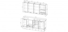 Кухонный гарнитур Меренга 2200 h950 (Стол. 26мм) в Миассе - miass.mebel24.online | фото 2