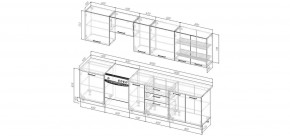 Кухонный гарнитур Санторини 3000 (Стол. 38мм) в Миассе - miass.mebel24.online | фото 2