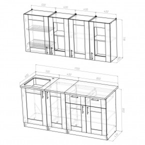 Кухонный гарнитур Симона демо 1700 (Венга/Дуб Сонома) в Миассе - miass.mebel24.online | фото 2