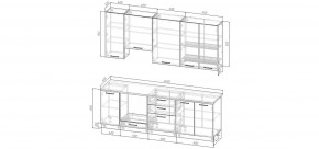 Кухонный гарнитур Смоки 2400 h950 (Стол. 38 мм) в Миассе - miass.mebel24.online | фото 2