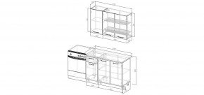 Кухонный гарнитур Старое Дерево 1200 (Стол. 38мм) в Миассе - miass.mebel24.online | фото 2