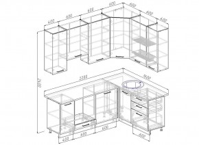 Кухонный гарнитур угловой Антрацит 2200х1600 (Стол. 26мм) в Миассе - miass.mebel24.online | фото 2