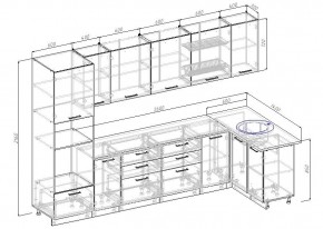 Кухонный гарнитур угловой Графика 3200х1400 (Стол. 26мм) в Миассе - miass.mebel24.online | фото 2