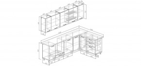Кухонный гарнитур угловой Капри 2600х1600 (Стол. 26мм) в Миассе - miass.mebel24.online | фото