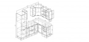 Кухонный гарнитур угловой Санторини 2400*1600 (Стол. 26мм) в Миассе - miass.mebel24.online | фото 2