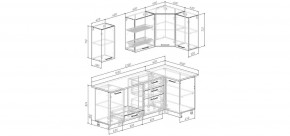 Кухонный гарнитур угловой Смоки 2200*1000 (Стол. 26мм) в Миассе - miass.mebel24.online | фото 2