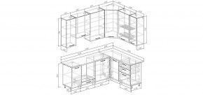 Кухонный гарнитур Умбра 2200*1600 h950 (Стол. 38мм) в Миассе - miass.mebel24.online | фото 2