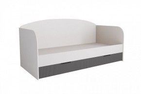 ЛАВИС ДКД 2000.1 Кровать с ящиками 900 (белый/графит софт) в Миассе - miass.mebel24.online | фото