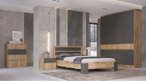 ЛЕНОРА Спальный гарнитур (модульный) графит в Миассе - miass.mebel24.online | фото