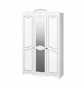 ЛОТОС Шкаф ШР-3 с 1 зеркалом белый лак в Миассе - miass.mebel24.online | фото