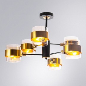 Люстра на штанге Arte Lamp Carlo A8205SP-6BK в Миассе - miass.mebel24.online | фото 2