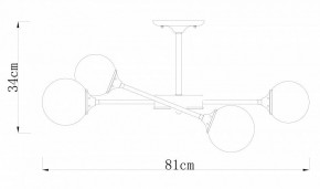 Люстра на штанге Arte Lamp Marco A2703PL-6SG в Миассе - miass.mebel24.online | фото 2
