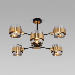 Люстра на штанге Eurosvet Arcada 70127/6 черный/дымчатый в Миассе - miass.mebel24.online | фото 2