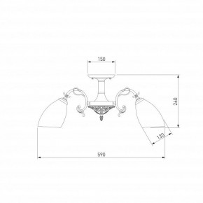 Люстра на штанге Eurosvet Ariele 22010/5 античная бронза в Миассе - miass.mebel24.online | фото 3