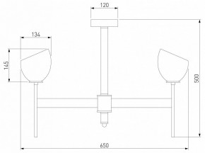 Люстра на штанге Eurosvet Arrista 60130/6 латунь Smart в Миассе - miass.mebel24.online | фото 2