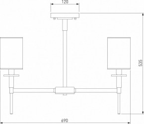 Люстра на штанге Eurosvet Brielle 60132/6 латунь в Миассе - miass.mebel24.online | фото 4