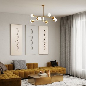 Люстра на штанге Eurosvet Calyx 60168/8 латунь в Миассе - miass.mebel24.online | фото 4