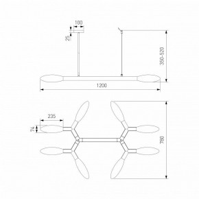 Люстра на штанге Eurosvet Covalent 30180 черный в Миассе - miass.mebel24.online | фото 3