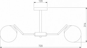 Люстра на штанге Eurosvet Frost 70154/6 хром в Миассе - miass.mebel24.online | фото 3
