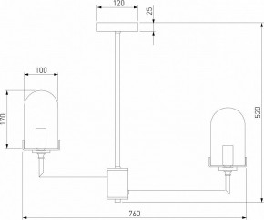 Люстра на штанге Eurosvet Pluto 60156/8 хром в Миассе - miass.mebel24.online | фото 4