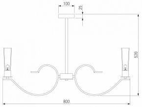 Люстра на штанге Eurosvet Rosher 60141/8 латунь в Миассе - miass.mebel24.online | фото 2