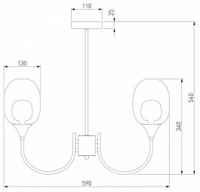 Люстра на штанге Eurosvet Spritz 70217/6 латунь в Миассе - miass.mebel24.online | фото 5