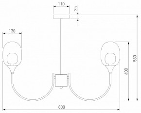 Люстра на штанге Eurosvet Spritz 70217/8 латунь в Миассе - miass.mebel24.online | фото 5