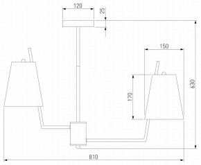 Люстра на штанге Eurosvet Topanga 60173/8 латунь в Миассе - miass.mebel24.online | фото 4