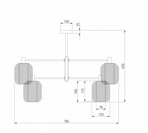 Люстра на штанге Eurosvet Voile 30191/6 черный в Миассе - miass.mebel24.online | фото 3