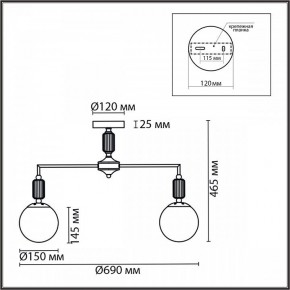 Люстра на штанге Lumion Vivien 6580/5C в Миассе - miass.mebel24.online | фото 4