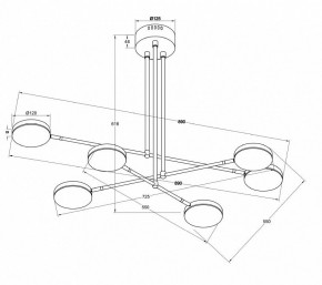 Люстра на штанге Maytoni Fad MOD070PL-L36W3K в Миассе - miass.mebel24.online | фото 3