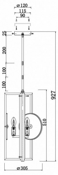 Люстра на штанге Maytoni Marmo MOD099PL-03G в Миассе - miass.mebel24.online | фото 4